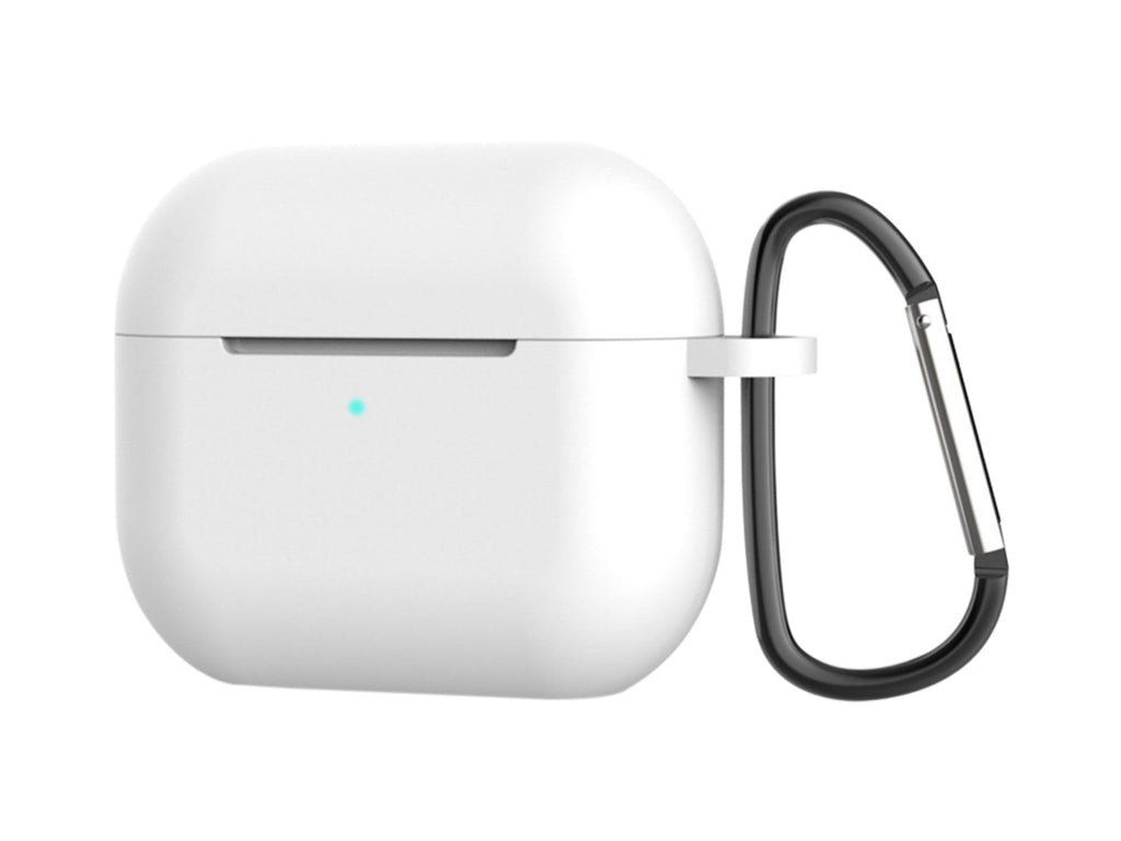 Capa protetora de silicone para auriculares Techancy, KC2114, compatível com AirPods 3.ª geração, Branco